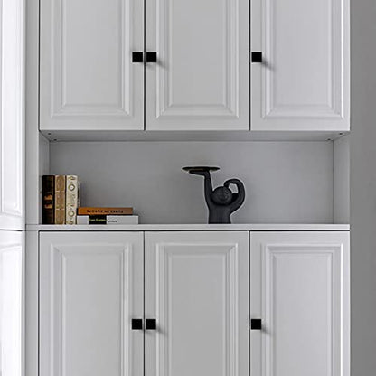 Goldenwarm 5 Pack Black Cabinet Knobs Matte Square Drawer Knobs Black Cabinet Hardware for Kitchen Bathroom Zinc Alloy Handle and Pulls - color: Square Black, size: Single Hole
