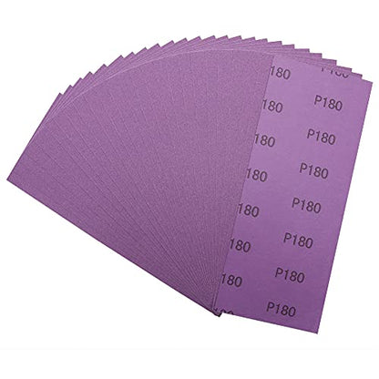 MAXMAN Sandpaper 180 Grit, 9 x 3.6 Wet Dry Sanding Sheets, for Metal/Wood