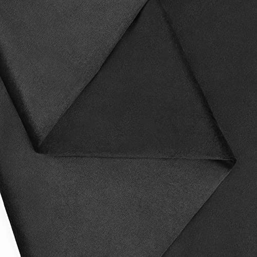 Yurdon Velvet Upholstery Fabric, Black, 1 Yard, 58 inches Wide - color: Black, size: 1 Yard