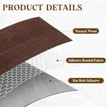 uxcell 1-1/2 Inch x 10ft Wood Veneer Edge Banding, Pre-Glued Flexible Eucalyptus Edging Strips, Iron on with Hot Melt Adhesive Wood Tape for Cabinet Repair and Furniture Restoration - size: 1-1/2 Inch x 10ft