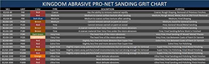 6-in. 800-Grit Kingdom Abrasive Pro-Net Sanding Disc with Free Pad Protector (10-Pack) - size: 800 Grits
