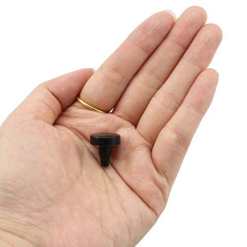 HJGarden 40PCS PE Curved Adjustable Foot Furniture Leg Fitting 0.59x0.63x0.23inch Suitable for Desk Tea Table Shelf Cabinet Instrument Equipment Leveling Foot Black