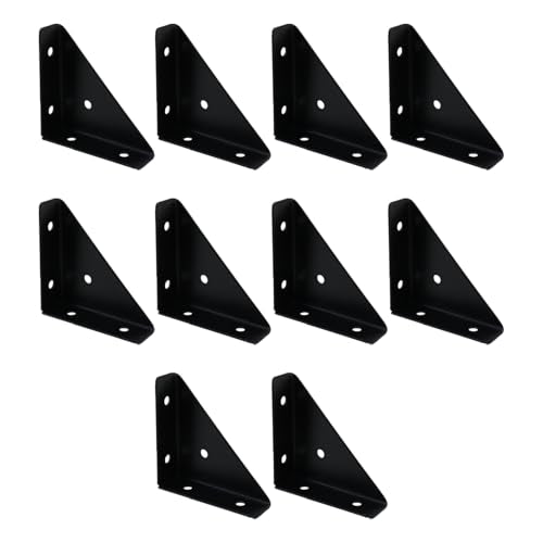 Dnyta 10 Pcs Heavy Duty Triangle Corner Braces Brackets Right Angle Bracket - style: 10pcs