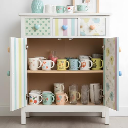 HUAMULAN Ceramic Knobs Heart Shape Cabinet Dresser Pulls Door Handle 15 PCS - color: LS154-Mix-15PCS