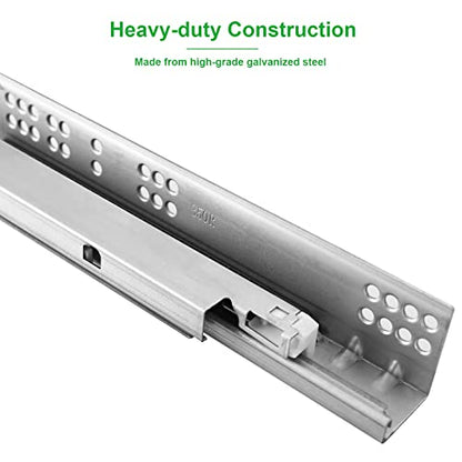 Hitess 6 Pair 22 Inch Undermount Soft Close Drawer Slides Full Extension - size: 22 Inch