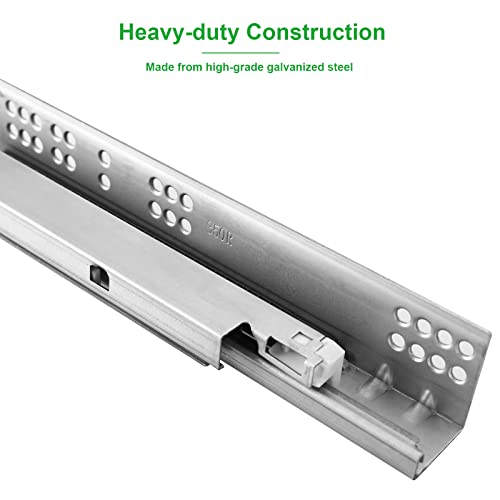 Hitess 6 Pair 24Inch Undermount Soft Close Drawer Slides Full Extension - size: 24 Inch