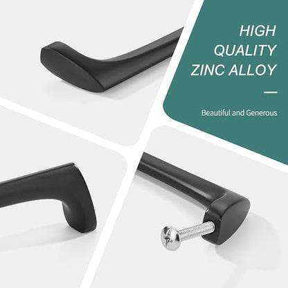 AVICCI 5 Pack Cabinet pulls-7.5"/192mm Mattle Black Modern Drawer Handles for Kitchen Cabinet Handles Batheroom Drawer Dresser Furniture Handware - color: Mattle Black, size: 7.5"(192mm)Hole Center-5Pcs