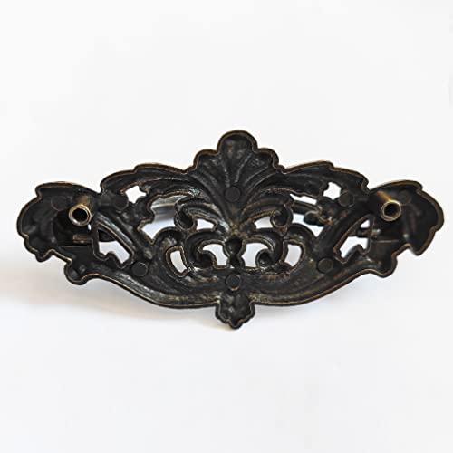 4-Pack 3" C-C Vintage Style Bail Dark Antique Bronze Drawer Pull Cabinet Handle Dresser Pulls Kitchen Hardware 76 mm Centers (4)