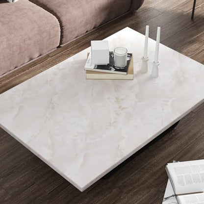 Matte White Marble Countertop Contact Paper Waterproof Thick