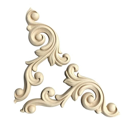 WoodUbend WUB1239 Set of Scrolls Appliques - Heat Bendable & Flexible Wood Onlays 34x16cm - DIY Craft, Furniture & Home Decor - Easy to Apply & Paint - Versatile, Reusable & Decorative - size: WUB1239