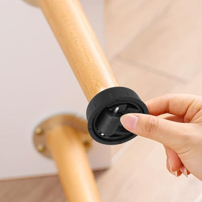 Artibetter 6pcs Hidden Caster Wheels for Furniture Space Saving Replacement Rollers for Chairs Desks Beds Tables Silent Smooth Mobility for Bedroom and Office Use