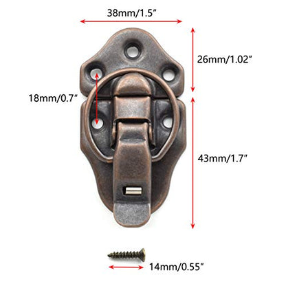 SDTC Tech 2-Pack Retro Red Bronze Style Box Toggle Latch - color: red bronze