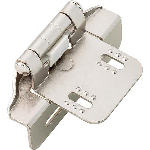 Franklin Brass (10-Count) Self-Closing Cabinet Hinges Semi-Wrap 1/4' Overlay for Cabinet Doors Kitchen/Cabinets/Cupboards/Furniture Satin Nickel H01911K-SN-B (Pack of 10) - size: 1/4" Overlay (Pack of 10)