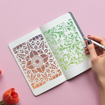 Stencils for Crafts Reusable Texture Stencils 12"x8" - style: Floral