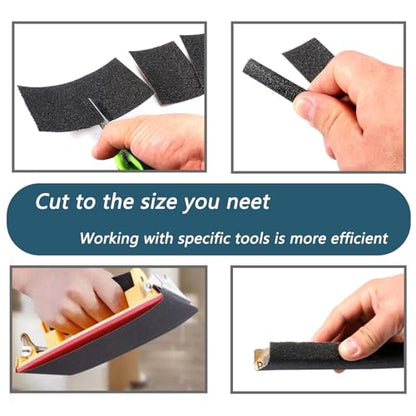 30Pcs 9 x 3.6 Inchs 80 Grit Wet and Dry Handmade Universal Sanding Sheets, Suitable for Woodworking Furniture/Automobiles/Metal/Lacquer Polishing Sandpaper - style: 80 Grit