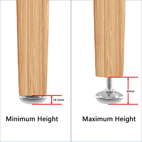 20Pcs M6 Thread Furniture Levelers M6 Table Leveling Feet Adjustable Leveler Feet Screw On Furniture Glide Leveling for Chairs, Table, Cabinets, M6 x 25mm Thread Rod - size: M6 x 25mm, 20Pcs