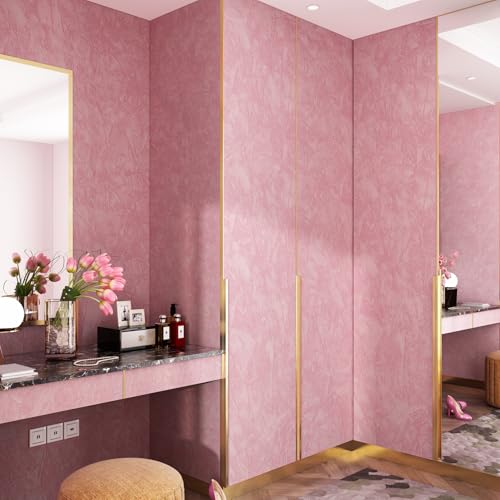 ReWallpaper Textured Blush Pink Wallpaper Peel and Stick Elegant Velvet Wallpaper 17.5inX23ft Self Adhesive Pink Velvet Contact Paper Liner for Jewelry Drawers DIY Crafts Removable Flocked Wall Paper - color: Pink Velvet, size: 17.5in x 23ft