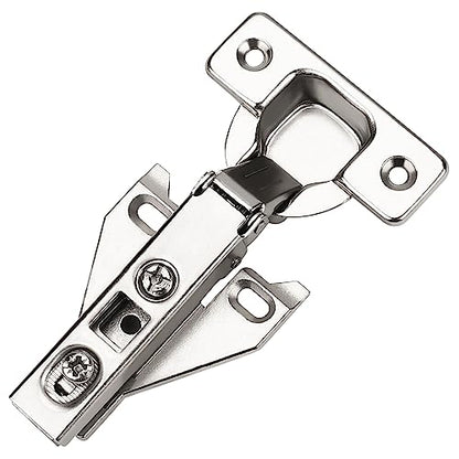 Probrico 6 Pairs（12 Pack） Kitchen Cabinet Hinges for Face Frame Cabinet, Concealed Cabinet Hinges Brushed Satin Nickel with Mounting Screws - size: 6 Pairs