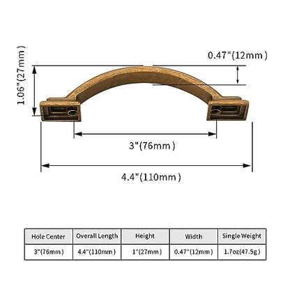 10 Pack Antique Brass Cabinet Pulls 3 Inch Kitchen Cabinet Handles Kitchen Handles for Cabinets Antique Drawer Pulls Retro Dresser Pulls Cupboard Handles - color: Antique Brass, size: 3 inch（76mm）, style: 10 Pack