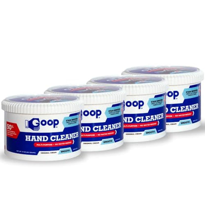 GOOP Original Multi-Purpose Waterless Hand Cleaner and Stain Remover - 14 oz Can (Pack of 4) - size: 14 Ounce (Pack of 4)