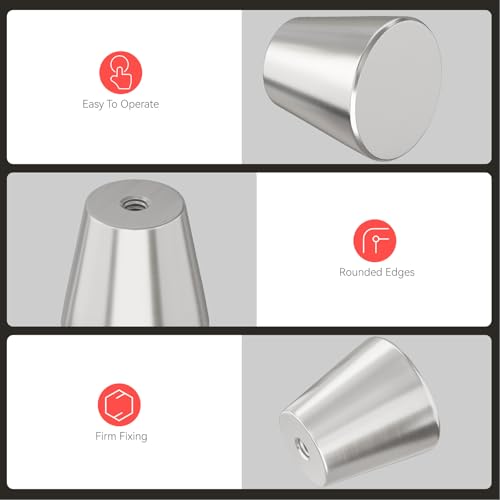 homdiy 10 Pack Brushed Nickel Cabinet Knobs Dresser Knobs - color: Brushed Nickel