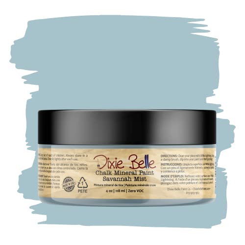 Dixie Belle Paint Company Chalk Mineral Paint - Savannah Mist (4oz) - color: Savannah Mist, size: 4 Fl Oz (Pack of 1)