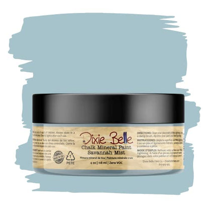 Dixie Belle Paint Company Chalk Mineral Paint - Savannah Mist (4oz) - color: Savannah Mist, size: 4 Fl Oz (Pack of 1)
