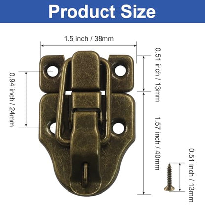 2-Pack Metal Toggle Latch, Bronze - color: Bronze