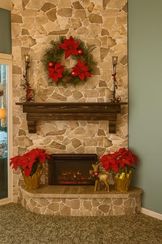 Dundee Deco 3D Stone Wall Panels - Pack of 10, 39"x25" Panel, Covers 67 sq. ft - Brown Beige Wall Paneling for Interior Wall Decor - size: Pack of 10 (39" x 25")