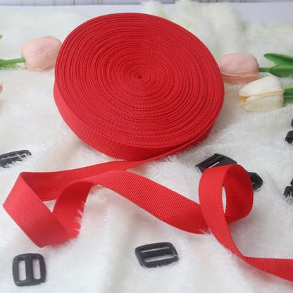 Red 1 inch Webbing Strap Kit for DIY Crafts-Backpacks-20yds - color: Red