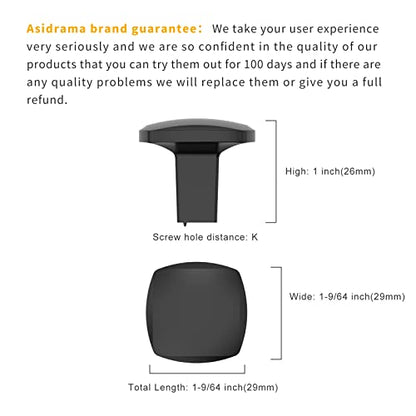 Asidrama 10 Pack Matte Black Kitchen Cabinet Knobs - color: Matte Black, size: Single Hole