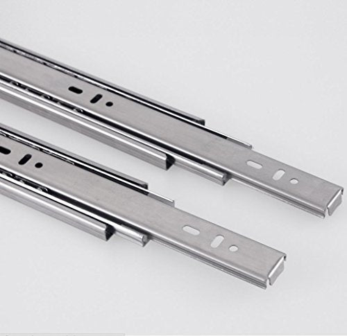 BT-6985 2 Pcs 3-fold Full Extension Ball Bearing Drawer Slides 4.5cm Width (10 inches) - size: 10 inches