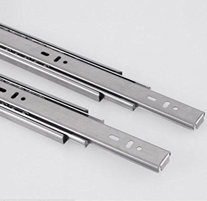 BT-6985 2 Pcs 3-fold Full Extension Ball Bearing Drawer Slides 4.5cm Width (10 inches) - size: 10 inches