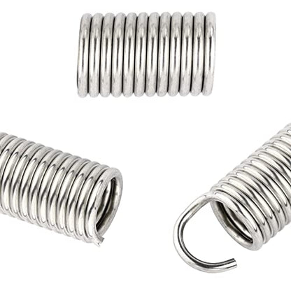 2-1/2 inch Stainless Steel Furniture Replacement Springs for Recliner Sofa Bed Rollaway Bed Trundle Bed White- Set of 8