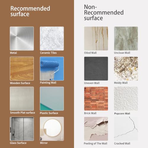 URCOLOR 20 Sheets 3D Self-Adhesive Mosaic Backsplash Tile Peel and Stick - color: Beige Brown