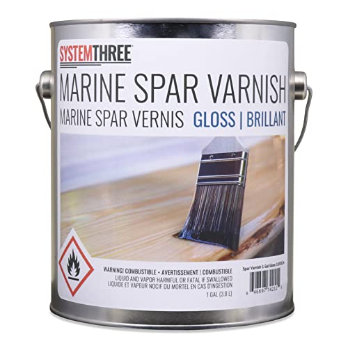 System Three Marine Spar Varnish, Gloss, 1 Gallon Can - color: Gloss, size: 1 Gallon