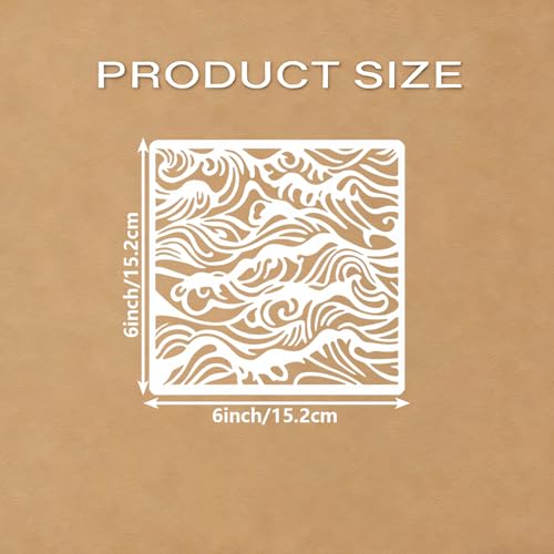 12 Pcs Ocean Creatures Stencils for Painting Reusable Plastic 6×6 Inch Sea Life Stencils Drawing Templates for Crafts DIY Wall Canvas Notebook Knit Card Wood - color: Style G