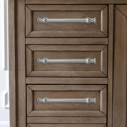 2 Pack 3 Inch Hole Center Brushed Satin Nickel Cabinet Pulls-Heavy Duty Solid Cabinet Handles Suitable for Cabinets, Dressers, Kitchens and Bathroom cabinets - color: Brushed Satin Nickel, size: 3 Inch hole center, style: 2-Pack