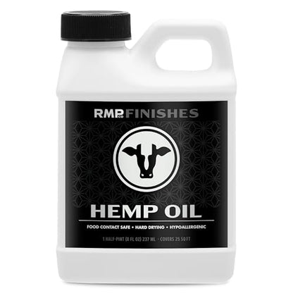 RMP Finishes Hemp Oil for Wood Finishing, Cutting Boards, Butcher Blocks, Countertops, Wooden Utensils, Food Grade, 8 oz. - size: 8 Fl Oz (Pack of 1)