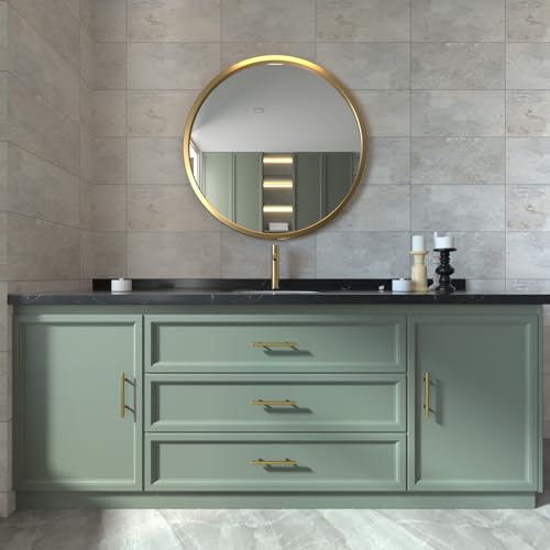 Haidms 20 Pack 3 Inch Gold Cabinet Handles Brass Kitchen Pulls - size: 3" Hole Center