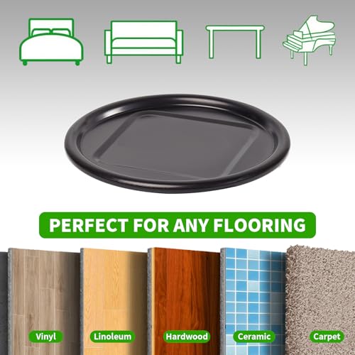4" Round Carpet Bottom Furniture Caster Cups, Furniture Coasters, 12 Pack - size: 4 Inch, 12 Pack