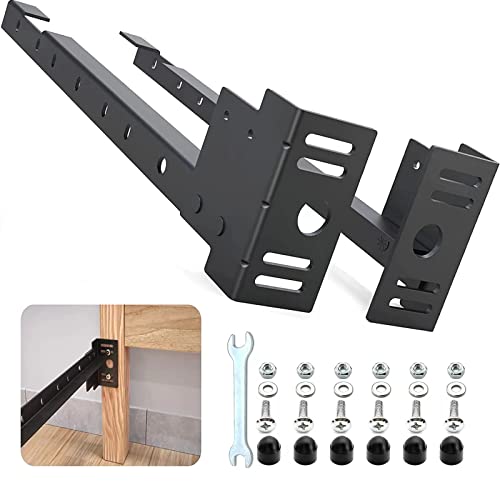 Bed Frame Footboard Extension Brackets Set Attachment Kit,Universal Bolt-on Footboard Extension Brackets Will Fit Most Twin,Queen and King Bed Frames