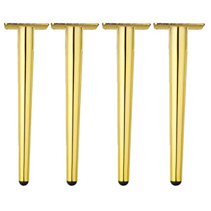 Osring 14 Inch Furniture Table Legs Straight, Gold Metal Coffee Table Feet - size: 14 Inch