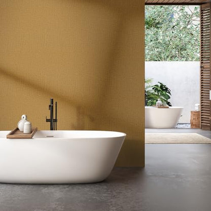 WADILE Grasscloth Peel and Stick Wallpaper 15.7in x 196.8in, Textured Contact Paper for Cabinets, Faux Linen Wall Paper Pull and Stick, Fabric Vinyl Wallpaper Self Adhesive Coffee - color: Coffee, size: 15.7" x 196.8"