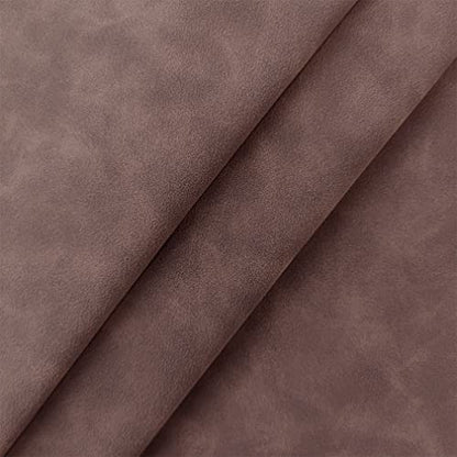 Dark Brown Soft Faux Suede Fabric 30x135cm Synthetic Faux Leather Frosted Leatherette for Apparel Shoes Sewing Crafts - color: Dark Brown