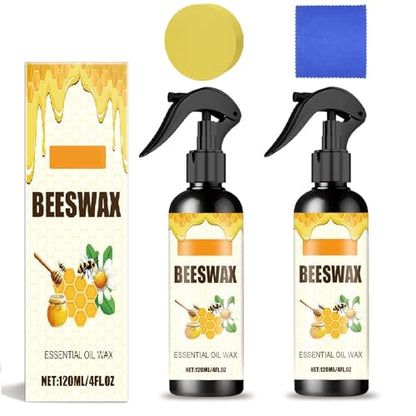 Beeswax Spray Furniture Polish,Natural Beeswax Care Spray & Restorer,(2PCS)