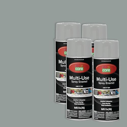 Spray Paint, 12 oz, 4-Pack (Gray Primer) – All-Purpose, Indoor & Outdoor, Rust Resistant, for Wood, Metal, Plastic & Masonry - color: Gray Primer
