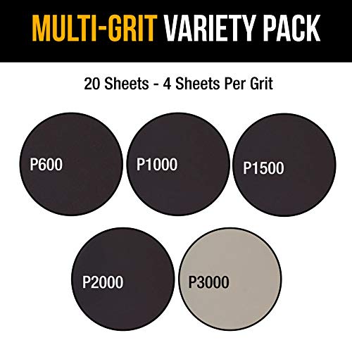 Dura-Gold 6" Wet or Dry Sanding Discs, Grits 1000, 1500, 2000, 3000, H & L - size: Variety Grit