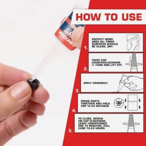 Loctite Super Glue Liquid Longneck Bottle, 5g Bottle (Pack of 1) Instant Adhesive for Plastic, Wood & Metal, Clear Superglue with Extra Long Precision Nozzle, Quick‑Dry Formula - size: 5g, style: 1 Pack