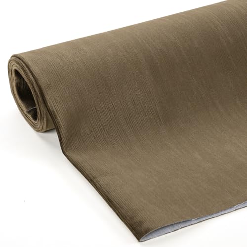Foamma Benson Textured Microfiber Plain Velvet Upholstery Fabric by The Yard – 56" Wide Soft Fabric Ideal for DIY Sewing, Upholstery, Crafts, Chairs, Sofas and Home Décor - Driftwood, 1 Yard - color: Driftwood, size: 1 Yard